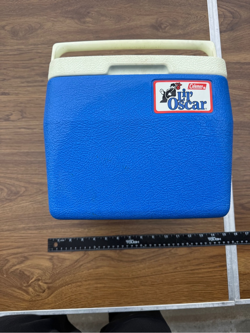 Coleman Vintage 1984 Lil Oscar Blue White Lunch Box Mini Cooler